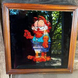 Rare vintage Garfield foil art.  Small